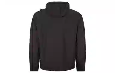 Stone Island SS21 Logo Print Hooded Jacket Black