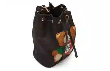 Moschino Teddy Bear Bucket Bag Black