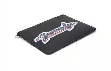Givenchy Logo Leather Clutch Black