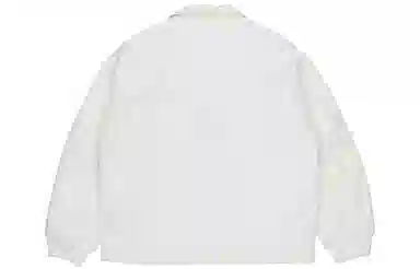 Converse Logo Print Jacket Cream White