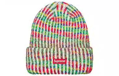Supreme Week 18 Rainbow Knit Loose Gauge Beanie