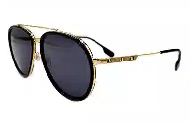 Burberry B. Stripe Polarized Aviator Sunglasses