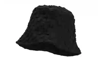 白卷 个性泡泡 小方块肌理感遮阳 闺蜜同款 渔夫帽 女款 黑色 白色