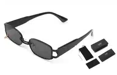 肯默 复古摩登墨镜  防紫外线太阳镜  金属小框眼镜  男女通用  多色可选