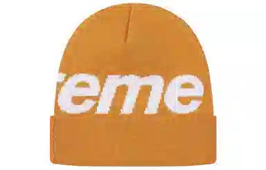 Supreme Big Logo Beanie Yellow