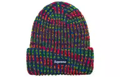 Supreme Week 18 Rainbow Knit Loose Gauge Beanie