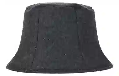 WE11DONE CHARCOAL PADDED FLANNEL BUCKET HAT