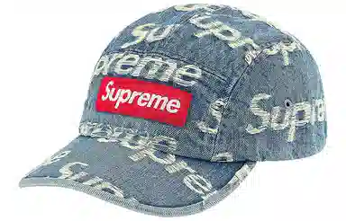 Supreme Frayed Logos Denim Camp Cap