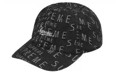 Supreme Week 17 Warp Jacquard Logos Denim 6-Panel