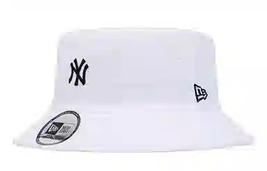 New Era NY White Bucket Hat