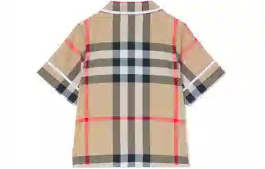 Burberry Half-Zip Check Polo Shirt