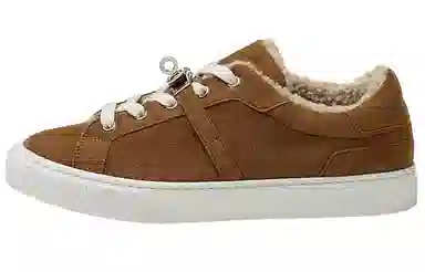Hermes Lace-Up Fashion Sneakers Brown