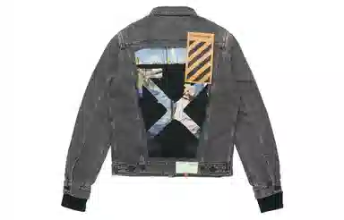 OFF-WHITE SS19 Classic Arrow Print Denim Jacket
