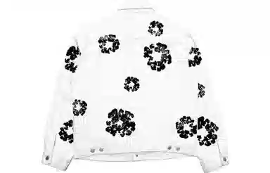 Denim Tears Floral Print Denim Jacket White