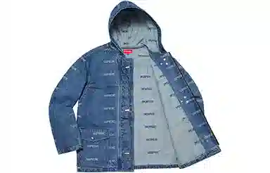 Supreme SS19 Logo Denim Turnout Jacket Denim Logo