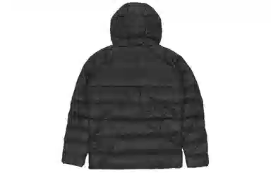 Puma Logo Down Jacket Hoodie Black