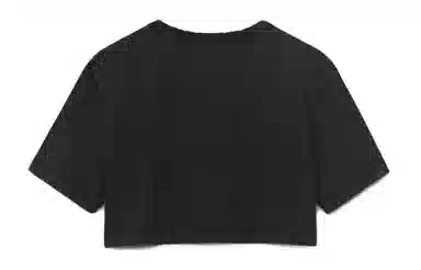 Alexander Wang Logo Cropped T-Shirt Black