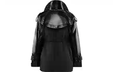 波司登 暗黑拼接机车夹克鹅绒字母翻领羽绒服 女款