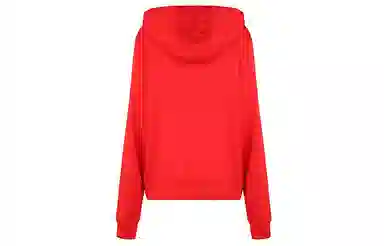 Burberry Letter Print Zip Hoodie Red