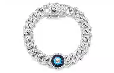 Cooraree Devil's Eye Cuban Chain Bracelet
