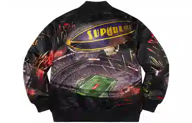 Supreme SS22 Week 15 x Mitchell Ness Stadium Satin Varsity Jacket