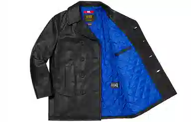 Supreme x JUNYA WATANABE COMME des GARÇONS MAN x Schott Leather Peacoat