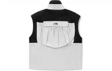 李宁 休闲运动宽松立领单马甲 男款 冰川灰