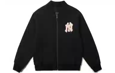 MLB Yankees Logo Zip Baseball Jacket Black