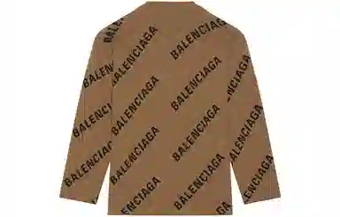 Balenciaga Logo Sweater Brown