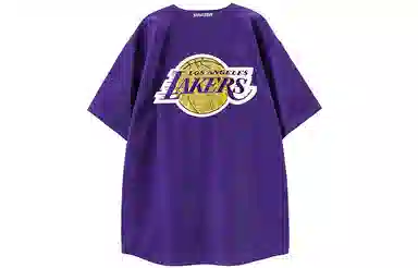STARTER x NBA Lakers V-Neck Baseball Jersey Purple