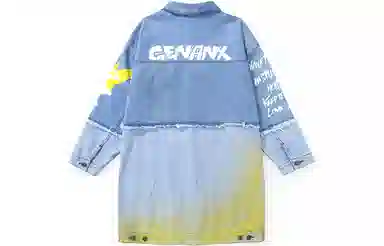 GENANX Lightning Denim Trench Coat
