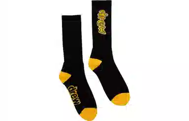 Drew House logo 2 Pack Cartoon Font Socks WhiteBlack 2