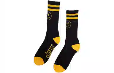 Drew House logo 2 pack mascot stripe socksblackwhite 2
