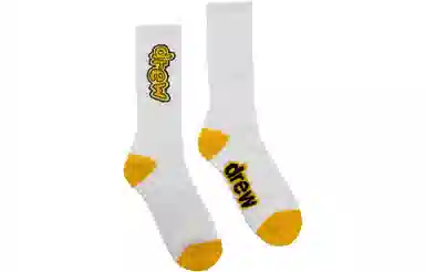 Drew House logo 2 Pack Cartoon Font Socks WhiteBlack 2