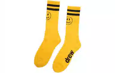 Drew House pack mascot strip socks blackgolden yellow 2