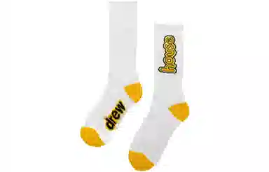 Drew House logo 2 Pack Cartoon Font Socks WhiteBlack 2