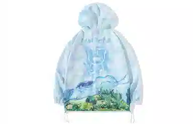 LAMLICKA Hooded Sunscreen Jacket Blue