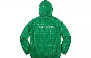 Supreme SS18 Reflective Grid Nylon Anorak Green