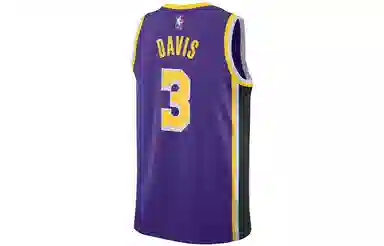 Jordan NBA Anthony Davis 3 Lakers Jersey Purple