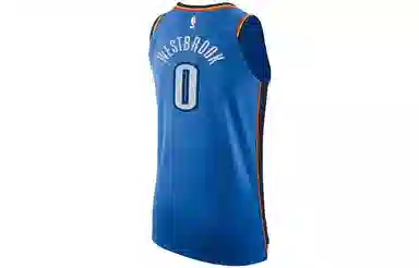 Nike NBA Thunder Westbrook 0 Jersey Blue