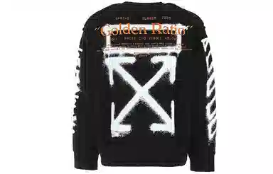 OFF-WHITE Graffiti Long Sleeve Sweatshirt Black