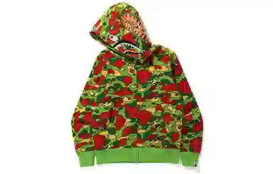 A BATHING APE Sta Camo Shark Zip Hoodie