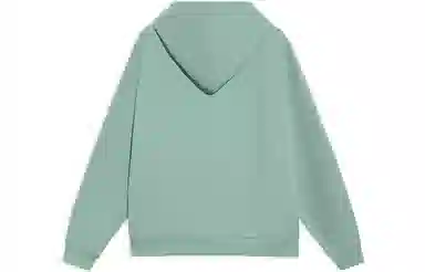 中国李宁 潮流音乐节宽松连帽套头卫衣 男女同款 绿色