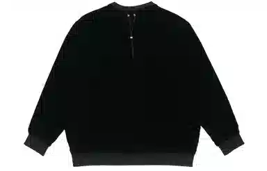 TEAM WANG Logo Velvet Sweatshirt Black