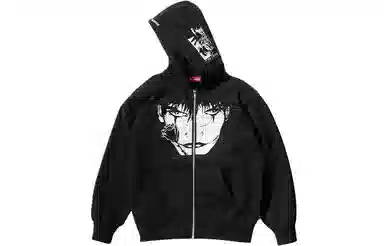 Supreme x The Crow Zip Up Hooded Sweatshirt