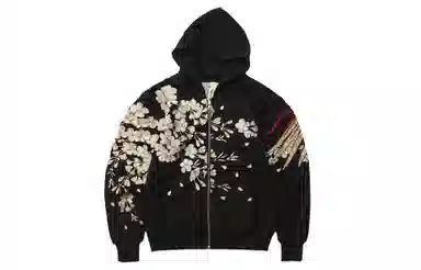 Sanshengliubu Heavy Embroidery Zipper Hoodie