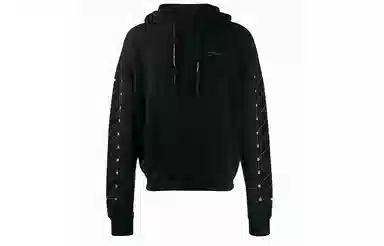 OFF-WHITE Diag Backbone Hoodie Black