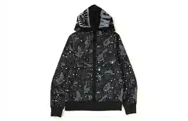 A BATHING APE Space Camo Shark Hoodie