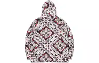 中国李宁 宽松套头连帽卫衣 男款 黄灰色满印 送男生