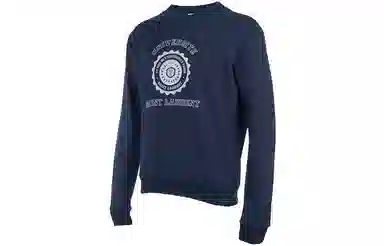 Saint Laurent Logo Crewneck Sweatshirt Navy